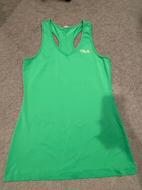 FILA Women's Bright Green Racerback Tank Top